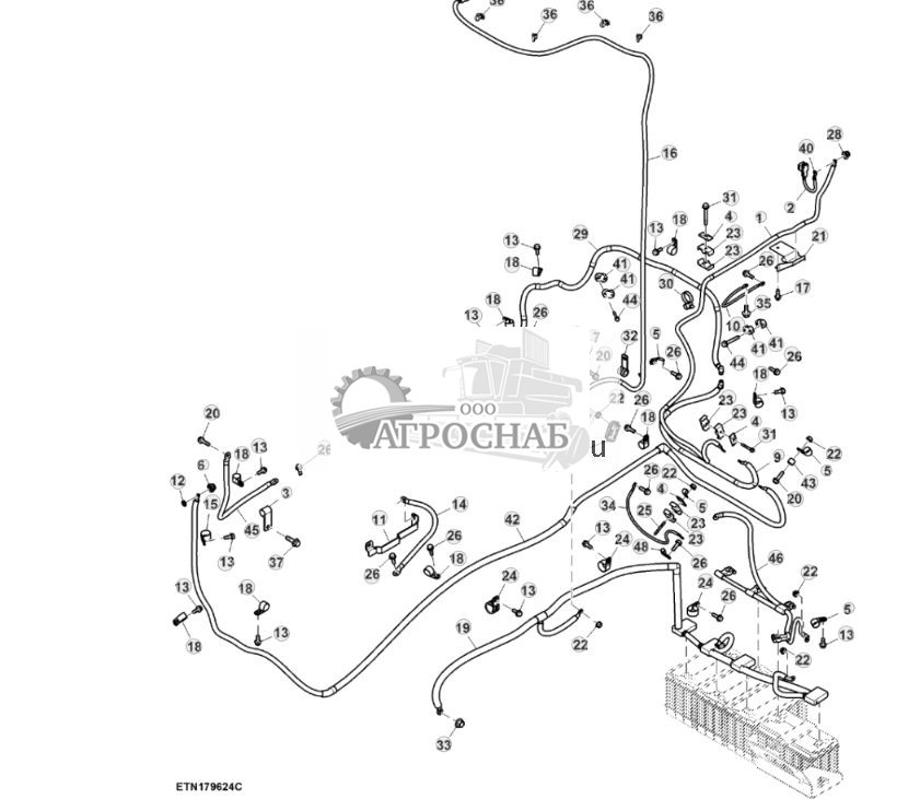 Провод аккумуляторной батареи, с резервным насосом, двигатель объемом 15,0 L (804002 - ) - ST906650 162.jpg